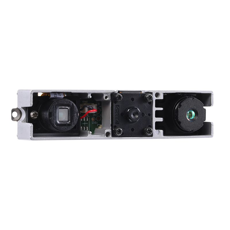 Right angled perspective of Astra Mini Pro depth sensor supporting flexible 0.6-5m parameter configuration.