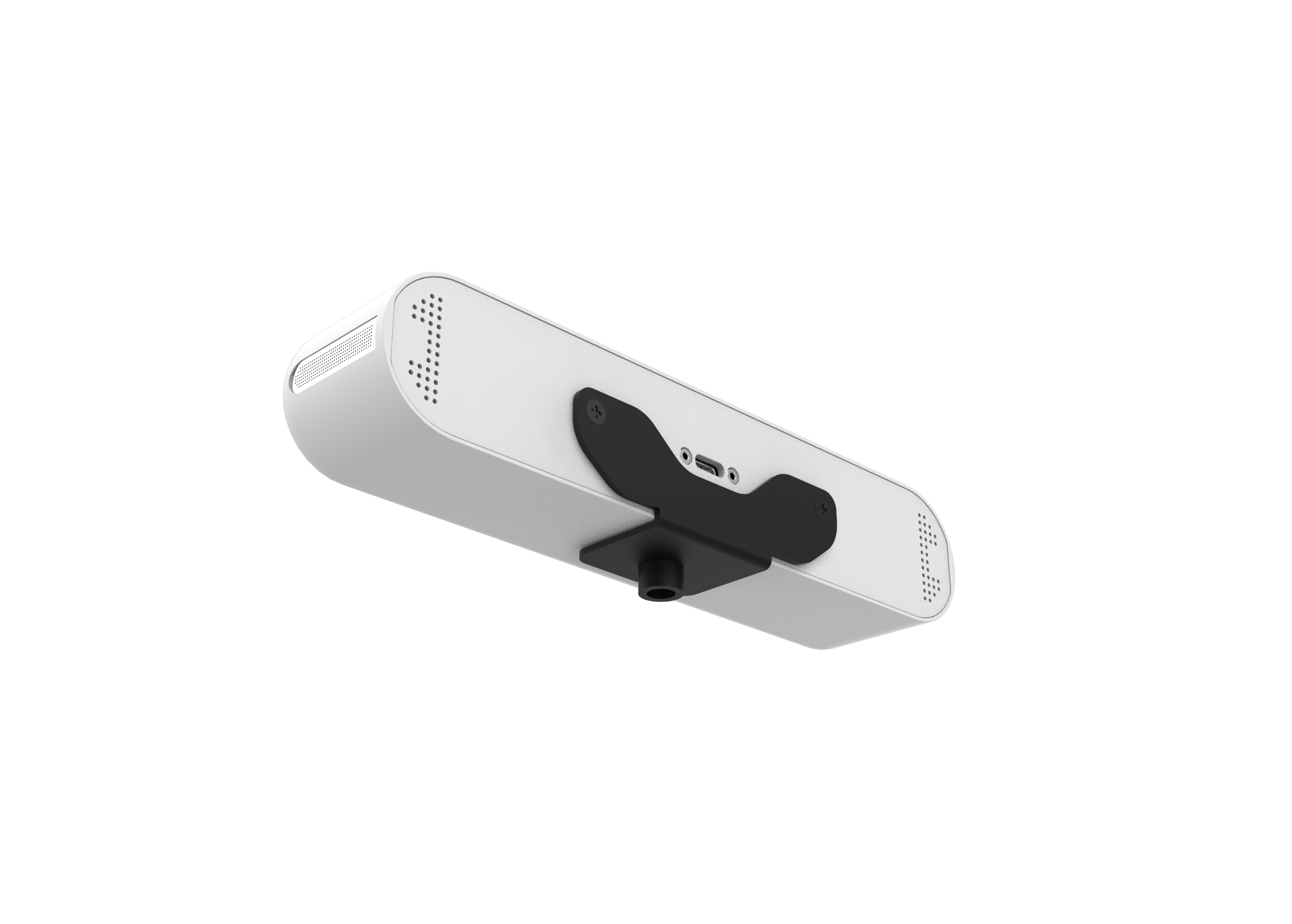 Rear angled photo of Astra+ module with an attached 1/4-20UNC installation base for stable camera mounting.