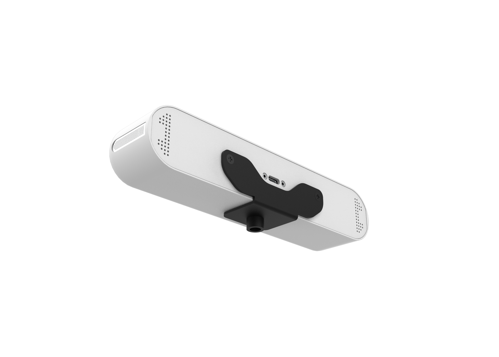 Rear angled photo of Astra+ module with an attached 1/4-20UNC installation base for stable camera mounting.