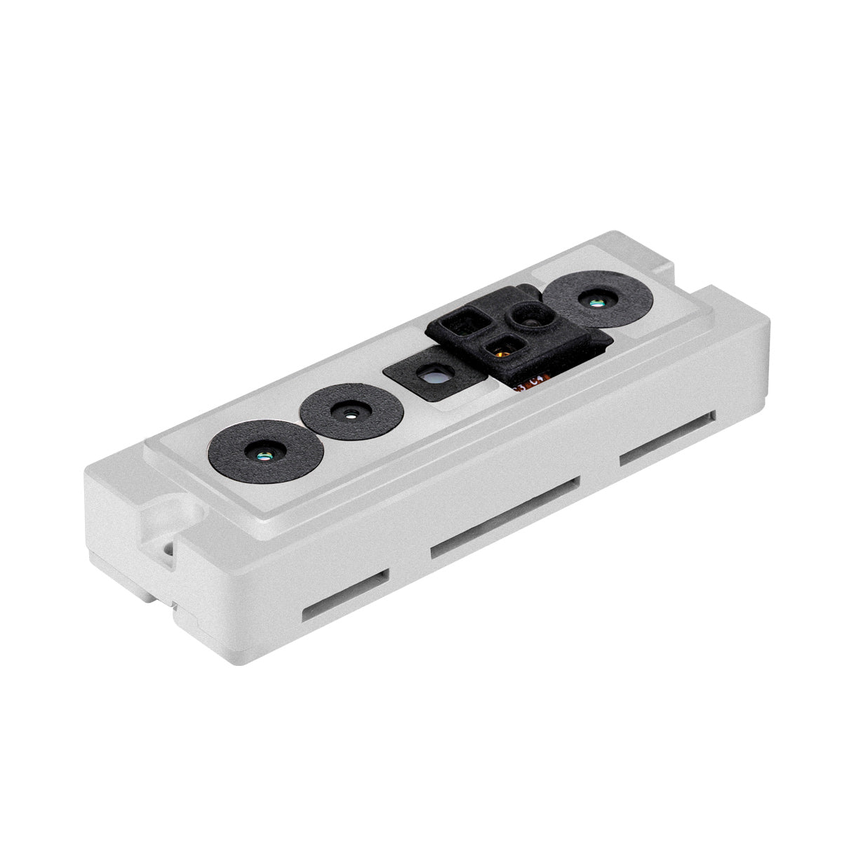 Angled flat photo of Orbbec Astra Stereo S U3 3D camera designed for 0.25-2.5m close range applications.
