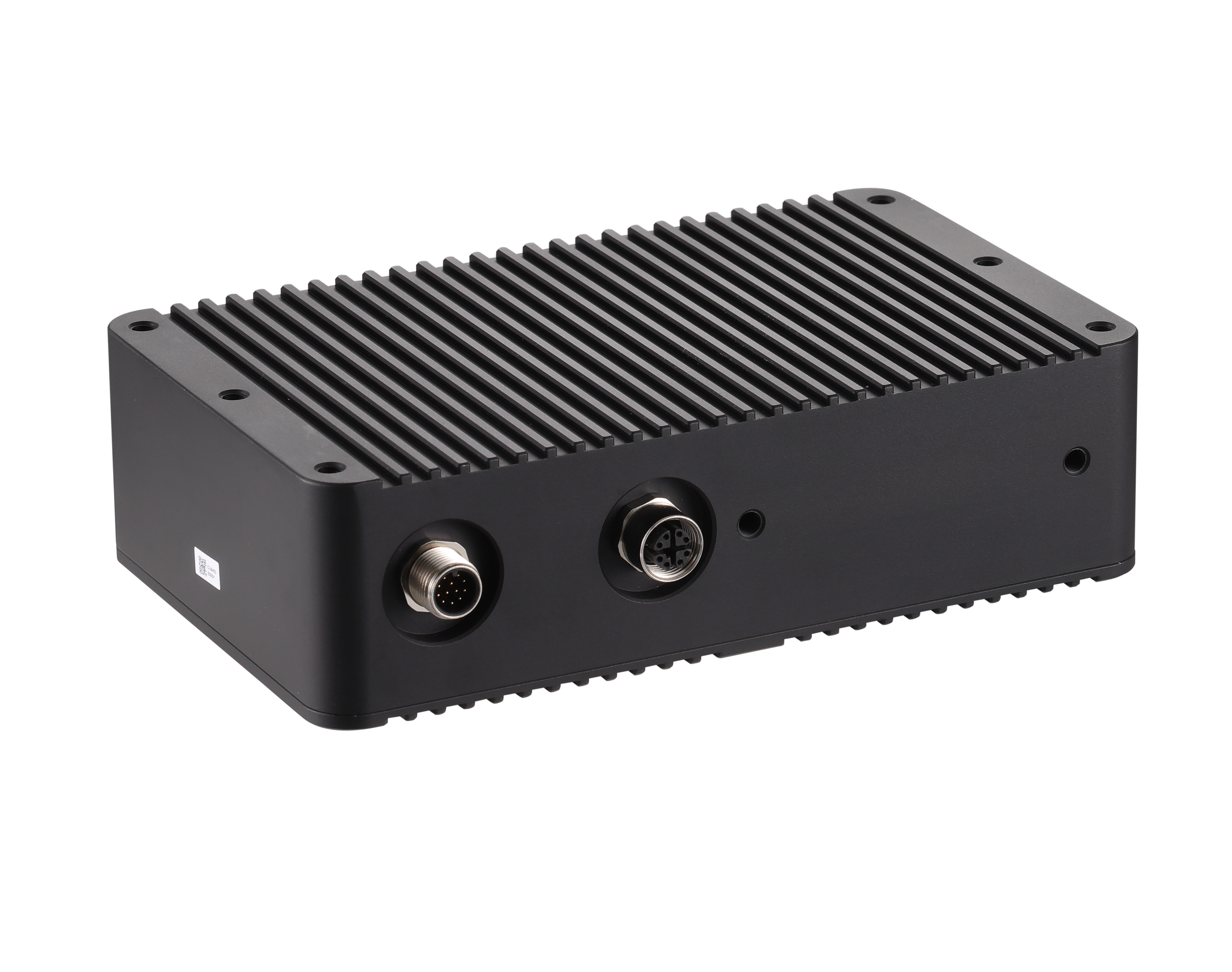 Rear view of Femto Mega I showcasing M12*1.0 power interface and M12*1.0 network interface for reliable connection.