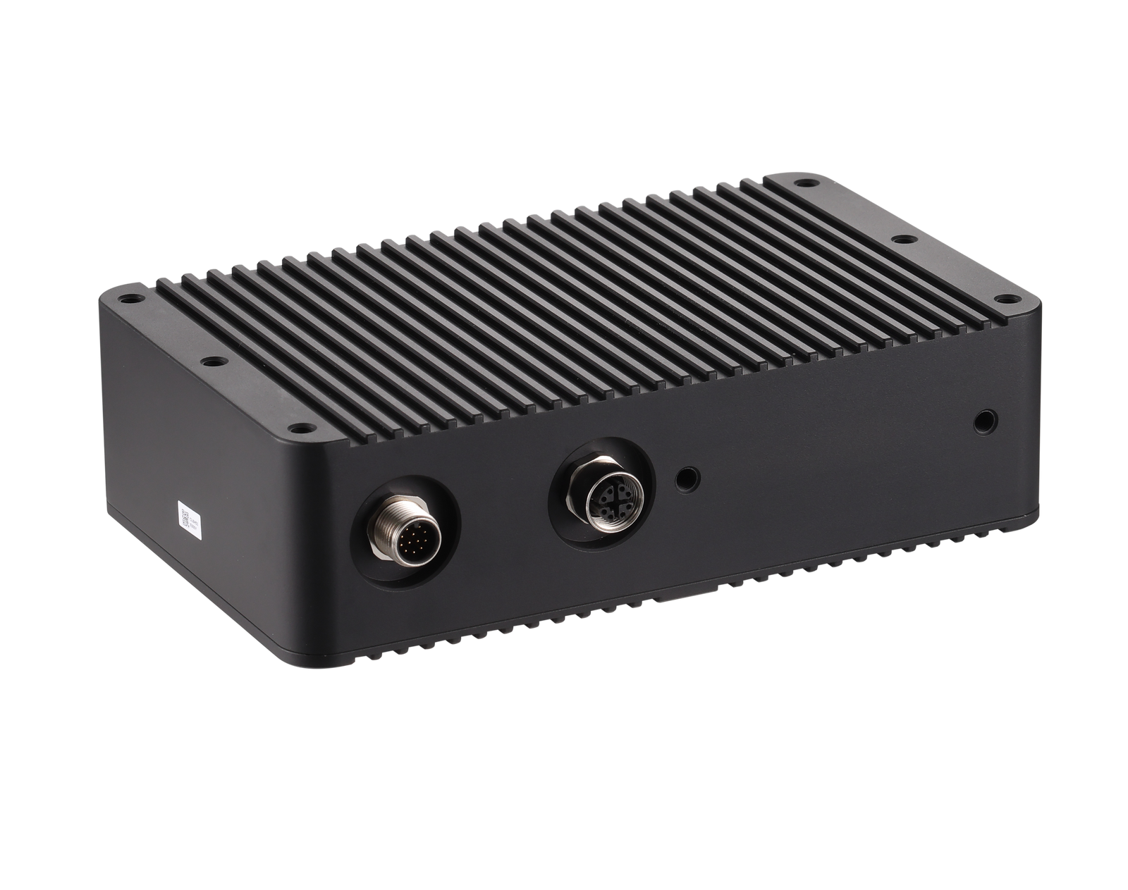 Rear view of Femto Mega I showcasing M12*1.0 power interface and M12*1.0 network interface for reliable connection.