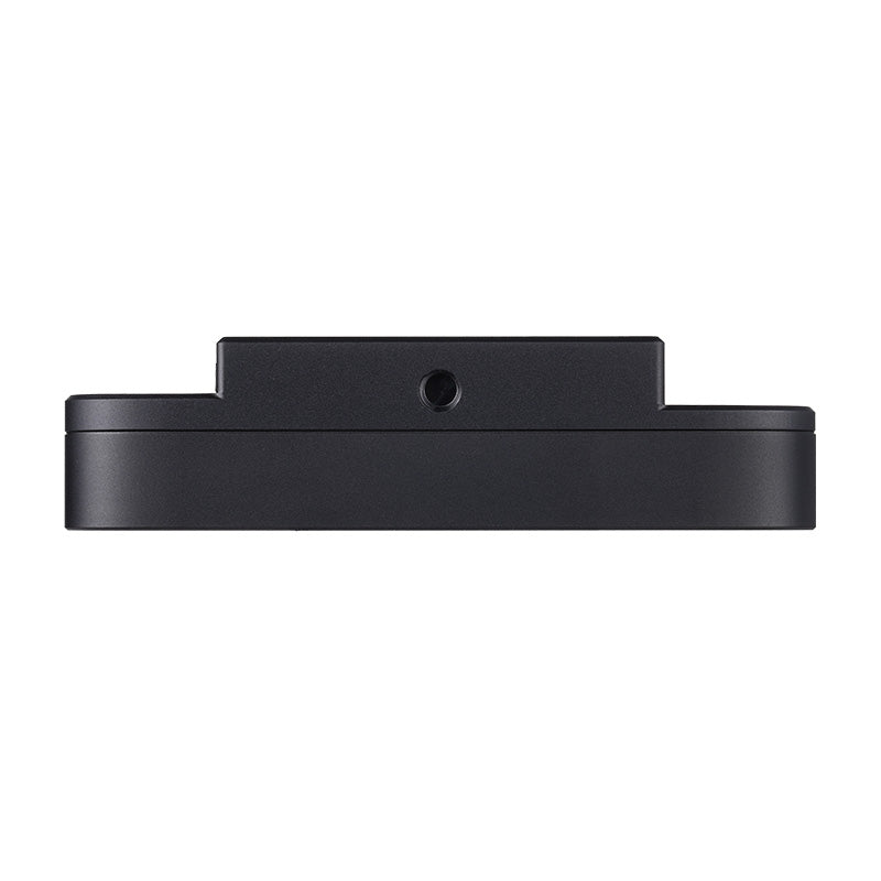 Bottom flat view of Orbbec Gemini 215 casing showcasing the 1/4-20 UNC thread for standard tripod installation.