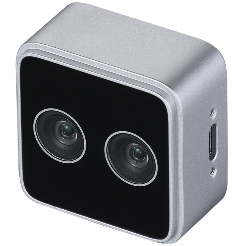 Top angled view of Gemini 305 robotic arm camera delivering low-latency real-time visual tracking data.