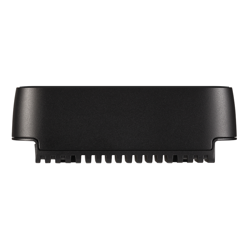 Top view of Gemini 336 3D camera showcasing its rugged fanless metal housing designed for harsh industrial environments.