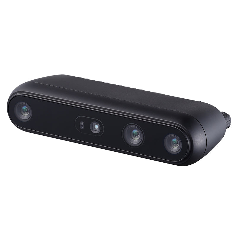 Orbbec Gemini 338Le industrial-grade stereo camera featuring rugged sealed aluminum housing.