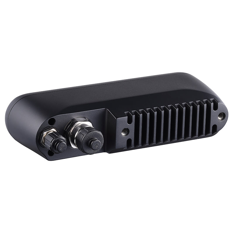 Orbbec Gemini 338Le rear view with IP67 M12 and M8 protective caps securely attached.