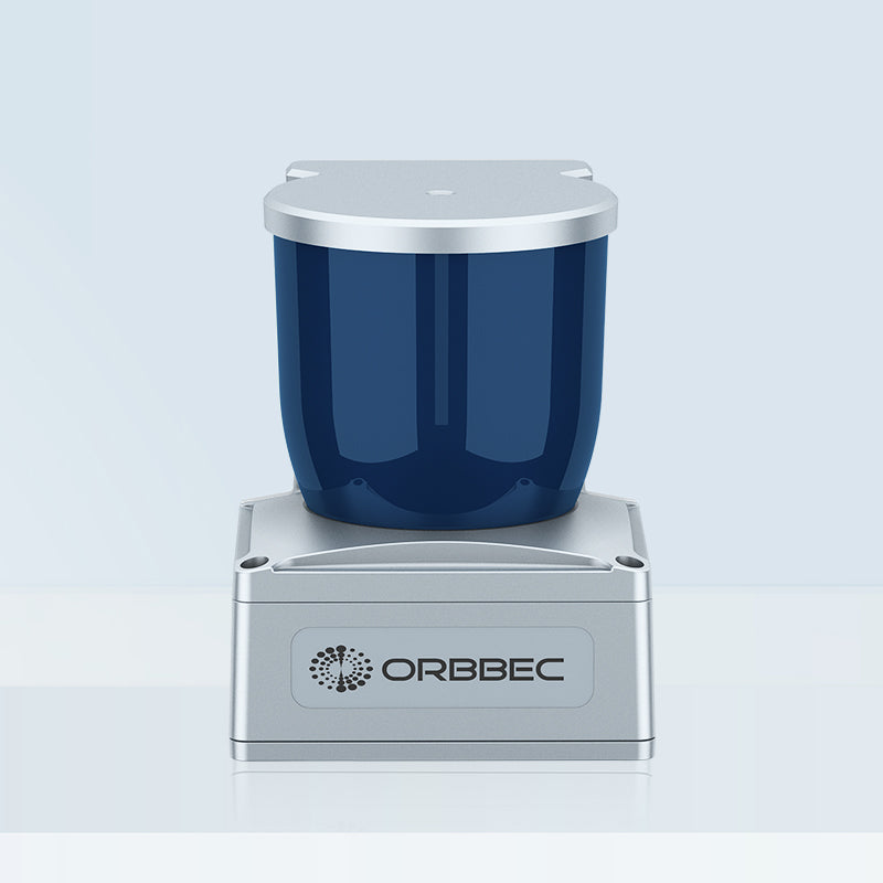 Orbbec Pulsar ME450 dToF LiDAR sensor front view showing scanning window