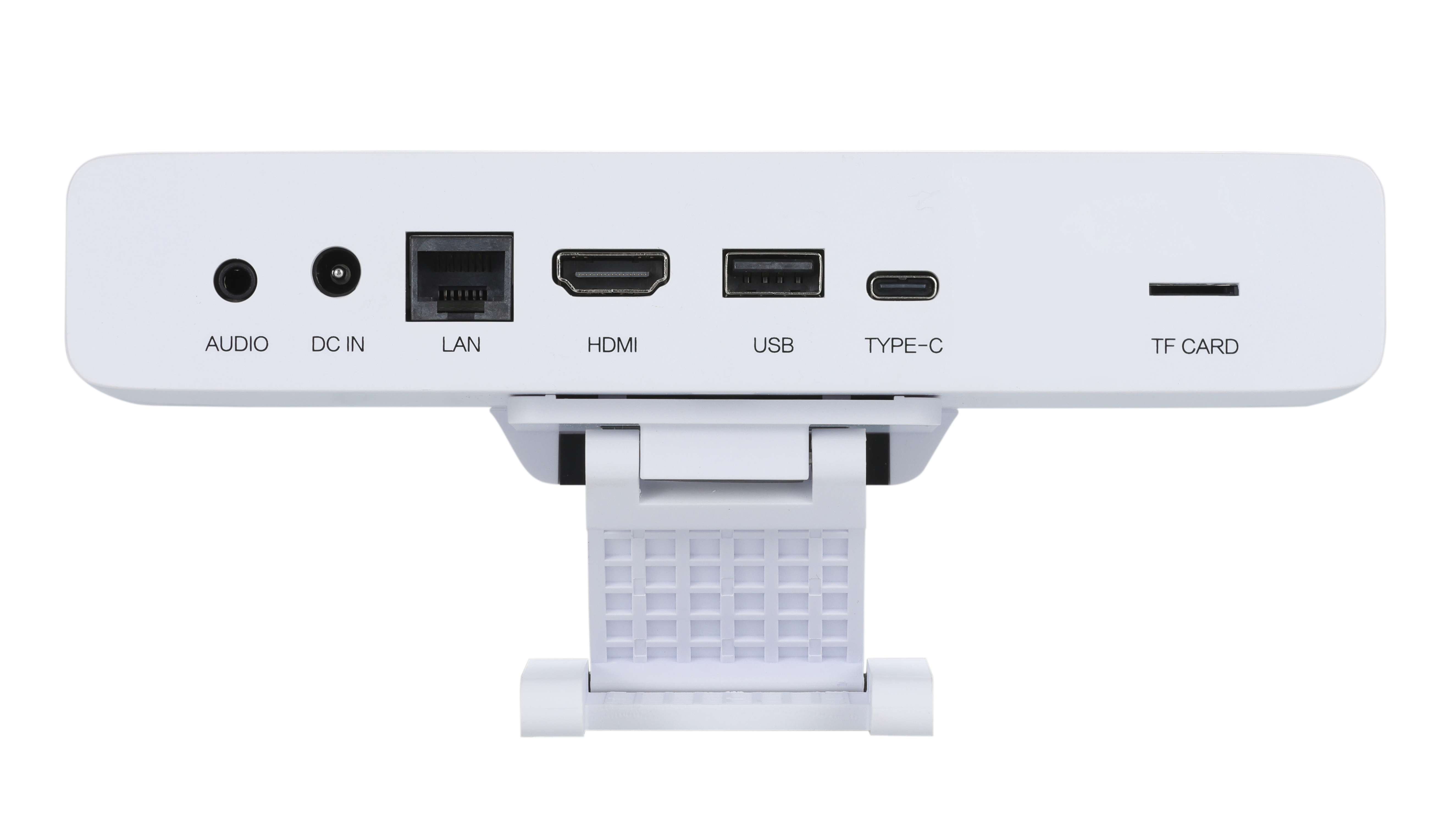 Rear panel view of Persee 2 detailing Audio, DC IN, LAN, HDMI, USB, TYPE-C, and TF CARD interface sockets.