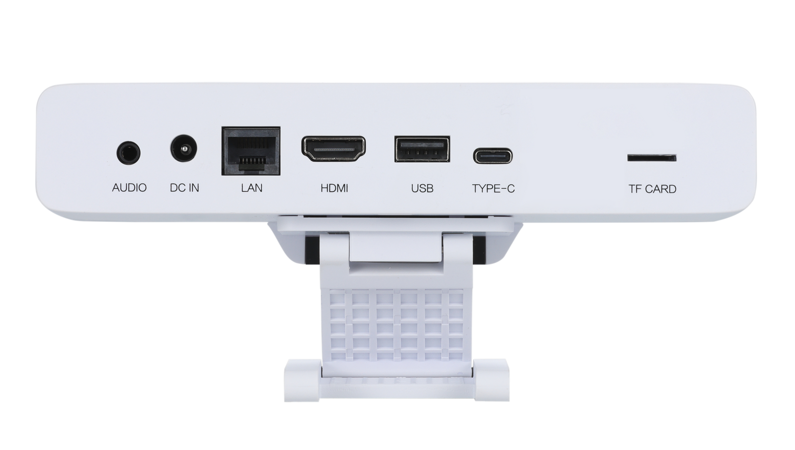 Rear panel view of Persee 2 detailing Audio, DC IN, LAN, HDMI, USB, TYPE-C, and TF CARD interface sockets.